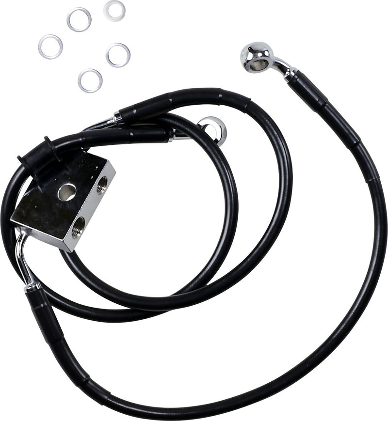 Drag Specialties Extended Length Brake Line #614745-10BLK