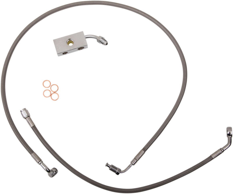 LA Choppers Stainless Steel Brake Line Kit Silver 30,5 cm - 35,5 cm (12" - 14") 30.5 cm - 35.5 cm Ape Hanger