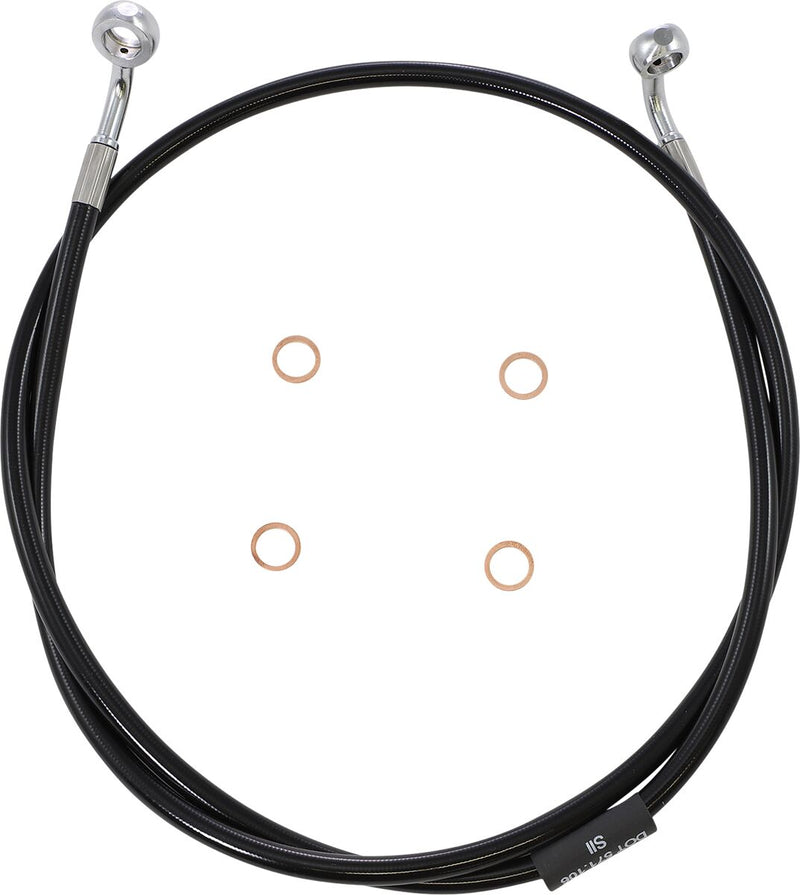 Black Braided Brake Line Kit Softail