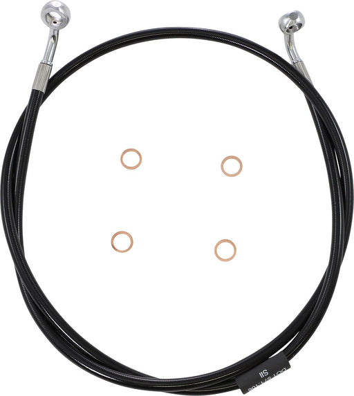 Black Braided Brake Line Kit Softail