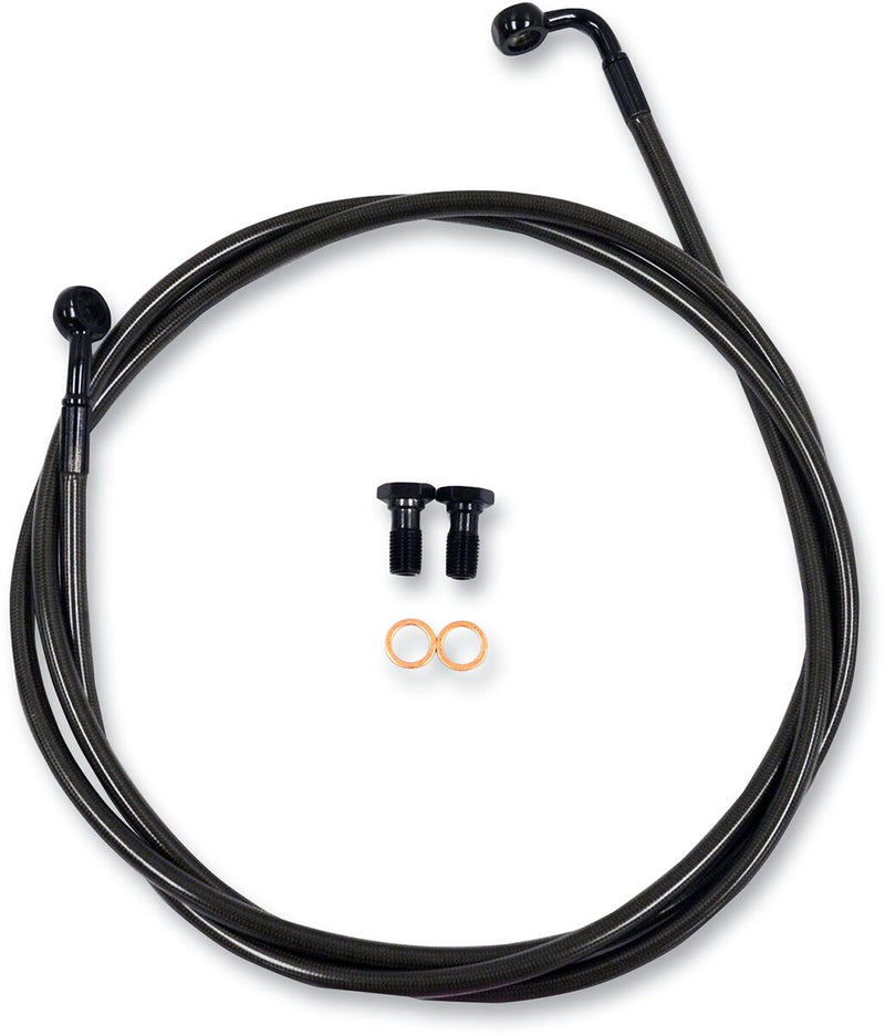 LA Choppers Midnight Braided Brake Line Kit Midnight Series Black 30,5 cm - 35,5 cm (12" - 14") 30.5 cm - 35.5 cm Ape Hanger Stainless Steel