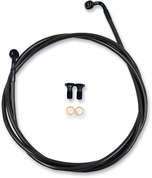 LA Choppers Midnight Braided Brake Line Kit Midnight Series Black 38 cm - 43 cm (15" - 17") Ape Hanger Stainless Steel