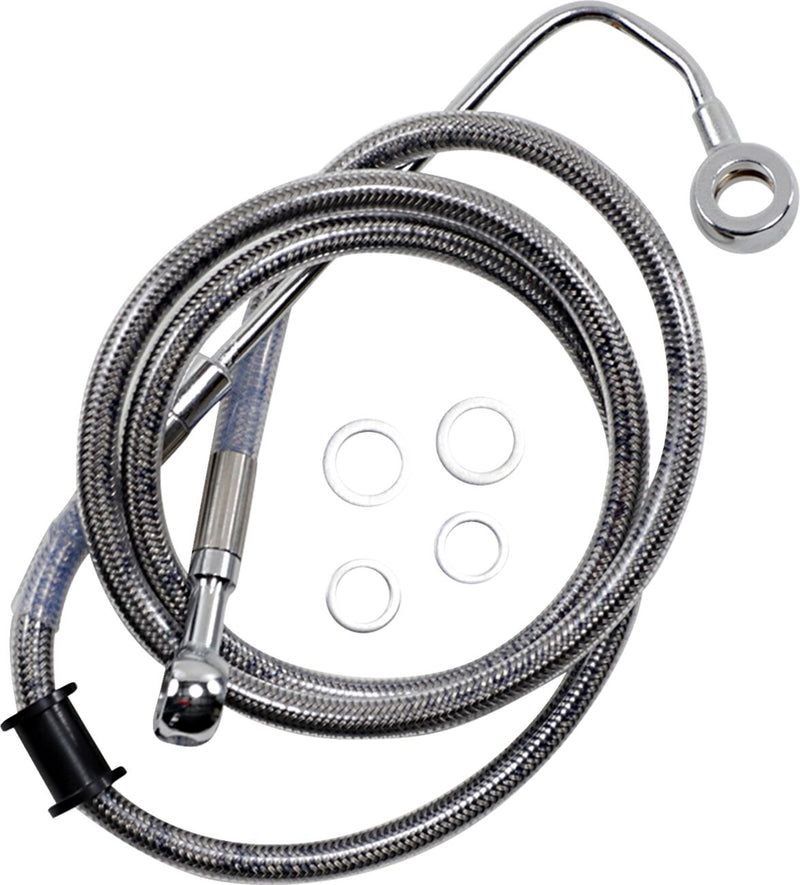 Drag Specialties Extended Length Stainless Steel Brake Line Fits Harley-Davidson Softail Models 2015-2017