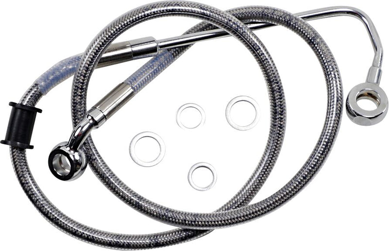 Drag Specialties Extended Length Stainless Steel Brake Line Fits Harley-Davidson Softail Models 2015-2017