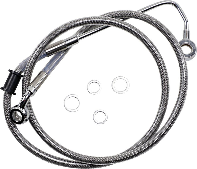 Drag Specialties Extended Length Stainless Steel Brake Line Fits Harley-Davidson Softail Models 2015-2017