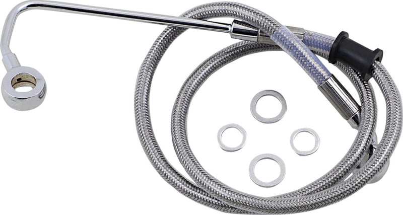 Drag Specialties Stainless Steel Brake Line Kit Fits Harley-Davidson Softail Models 2015-2017