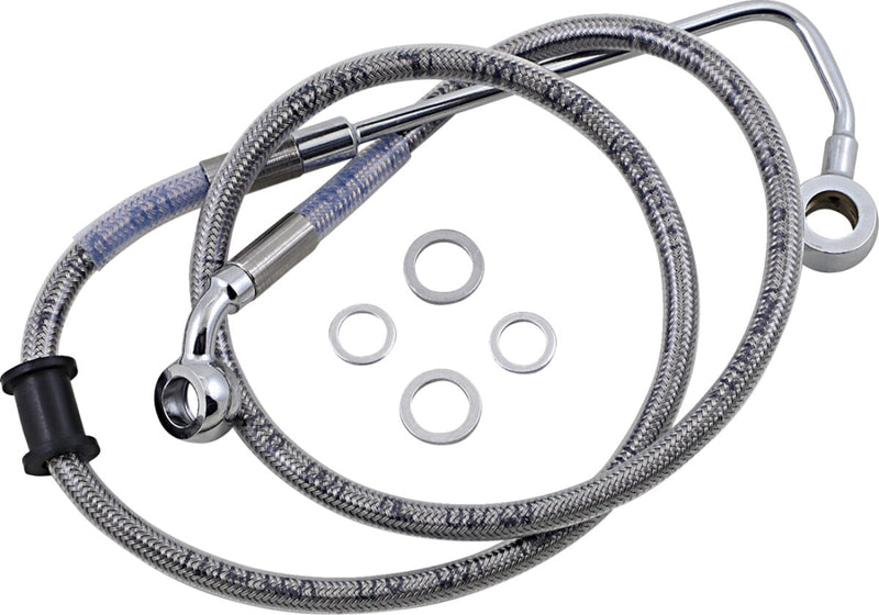 Drag Specialties Extended Length Stainless Steel Brake Line Fits Harley-Davidson Softail Models 2015-2017