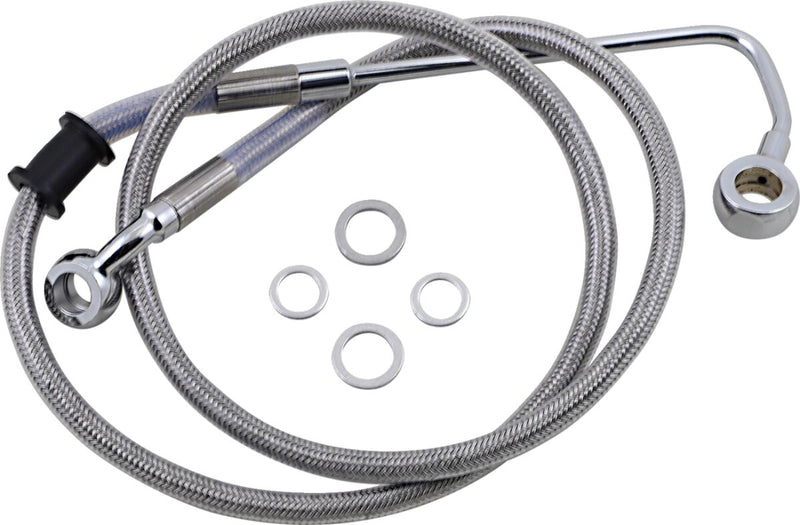 Drag Specialties Extended Length Stainless Steel Brake Line Fits Harley-Davidson Softail Models 2015-2017