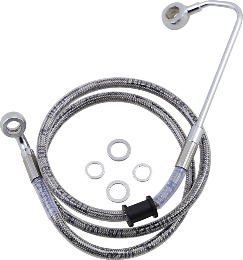 Drag Specialties Extended Length Stainless Steel Brake Line Fits Harley-Davidson Softail Models 2015-2017