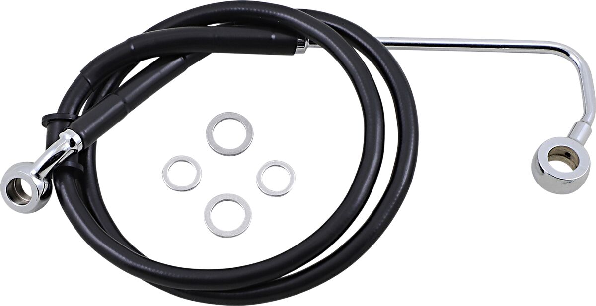 Drag Specialties Extended Length Stainless Steel Brake Line #618302-4BLK