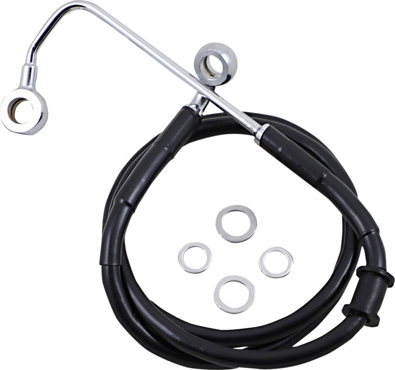 Drag Specialties Extended Length Stainless Steel Brake Line Fits Harley-Davidson Softail Models 2015-2017