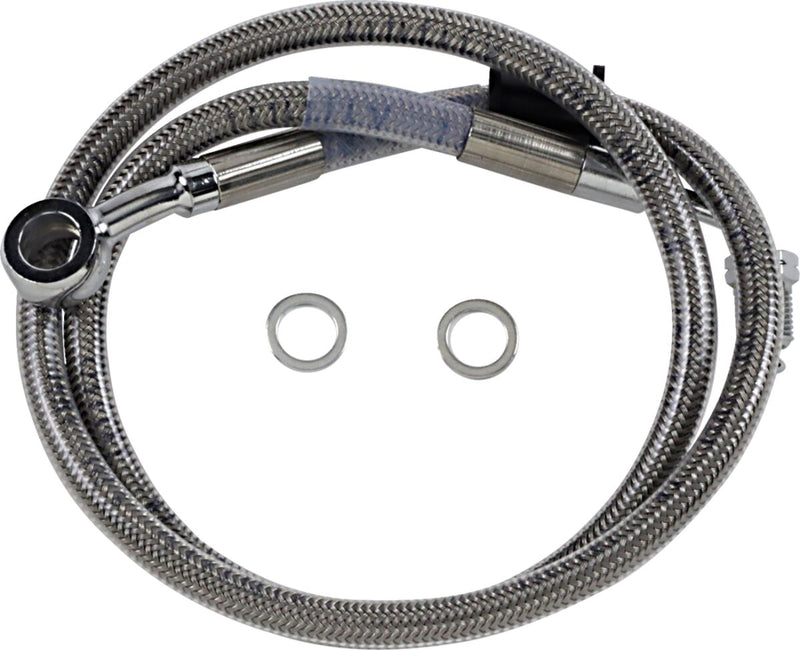 Drag Specialties Extended Length Stainless Steel Brake Line Fits Harley-Davidson Softail Models 2018-2024