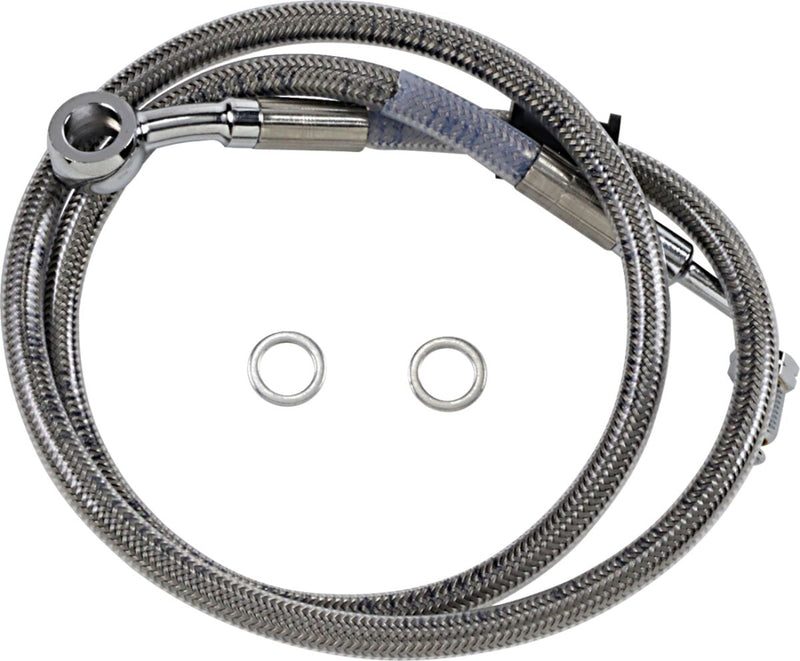 Drag Specialties Extended Length Stainless Steel Brake Line Fits Harley-Davidson Softail Models 2018-2024