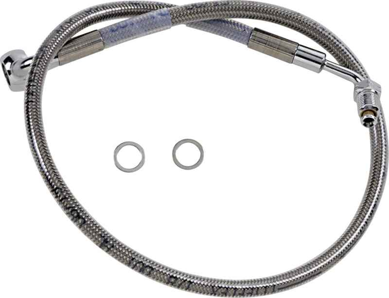 Drag Specialties Extended Length Stainless Steel Brake Line Fits Harley-Davidson Softail Models 2018-2023