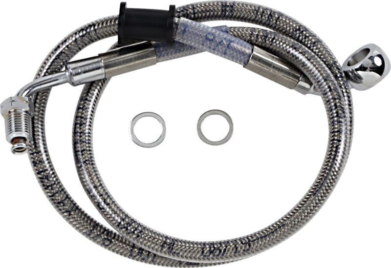 Drag Specialties Extended Length Stainless Steel Brake Line Fits Harley-Davidson Softail Models 2018-2024