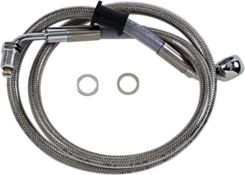Drag Specialties Extended Length Stainless Steel Brake Line Fits Harley-Davidson Softail Models 2018-2024