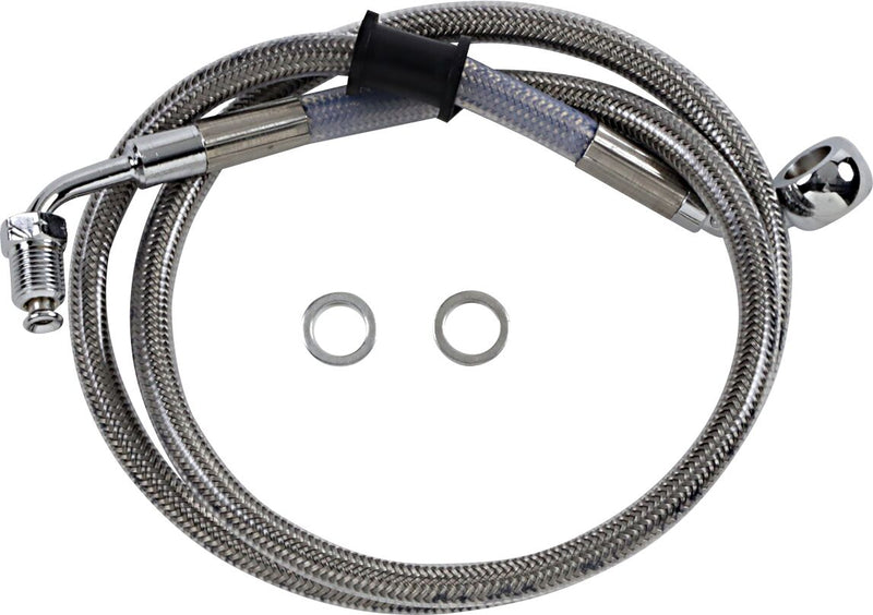 Drag Specialties Extended Length Stainless Steel Brake Line Fits Harley-Davidson Softail Models 2018-2024