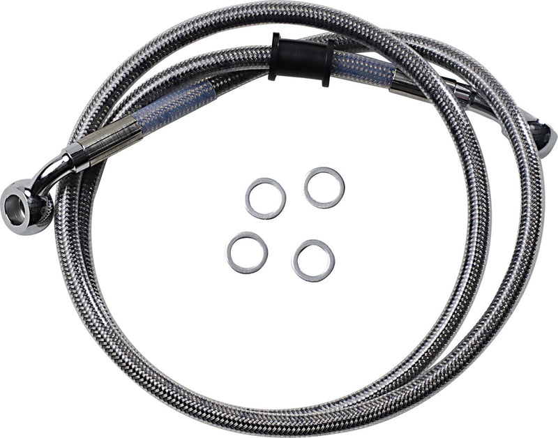 Drag Specialties Stainless Steel Brake Line Kit Fits Harley-Davidson Softail Models 2018-2024