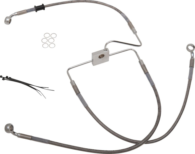Drag Specialties Stainless Steel Brake Line Kit Fits Harley-Davidson Sportster Models 2017-2020