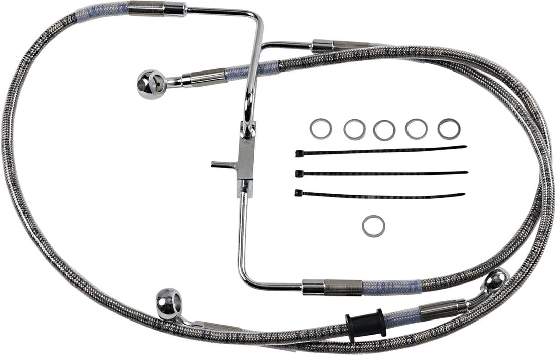 Drag Specialties Extended Length Stainless Steel Brake Line #618566-6