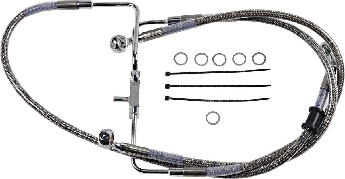 Drag Specialties Extended Length Stainless Steel Brake Line #618566-8