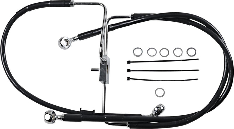 Drag Specialties Extended Length Stainless Steel Brake Line Fits Harley-Davidson Sportster Models 2017-2020