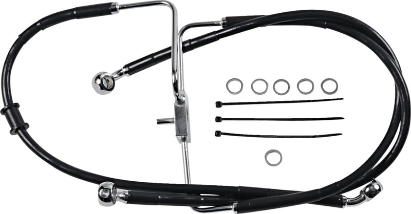 Drag Specialties Extended Length Stainless Steel Brake Line Fits Harley-Davidson Sportster Models 2017-2020