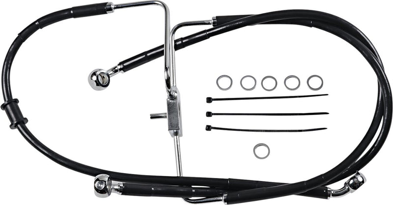 Drag Specialties Extended Length Stainless Steel Brake Line Fits Harley-Davidson Sportster Models 2017-2020