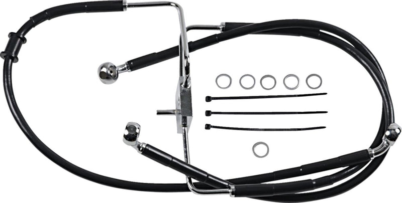 Drag Specialties Extended Length Stainless Steel Brake Line Fits Harley-Davidson Sportster Models 2017-2020
