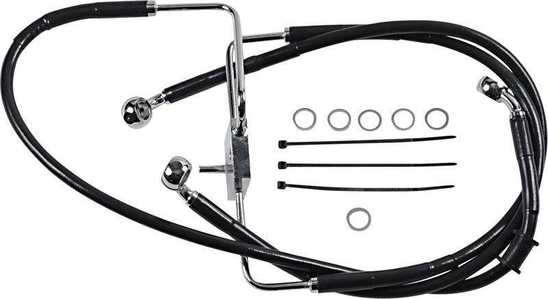 Drag Specialties Extended Length Stainless Steel Brake Line Fits Harley-Davidson Sportster Models 2017-2020