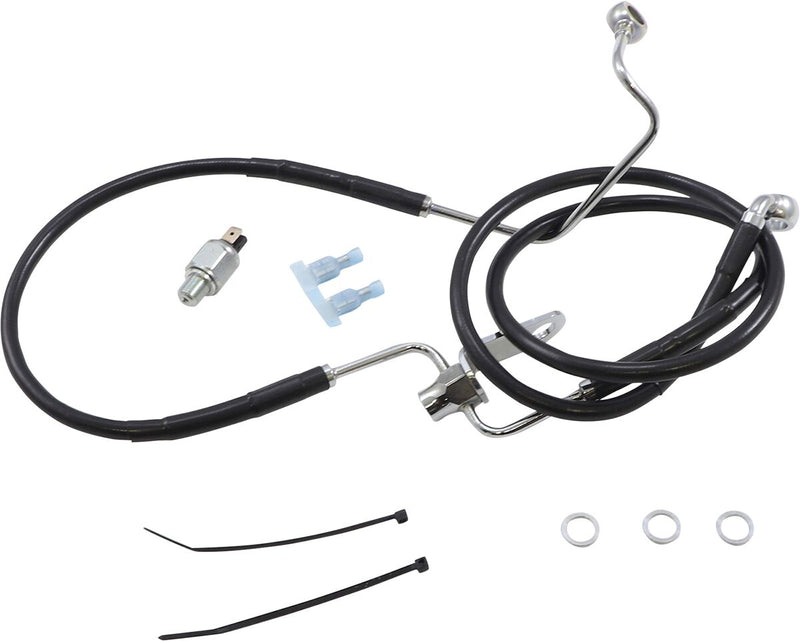 Drag Specialties Extended Length Black Vinyl Brake Line Kit