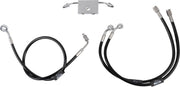LA Choppers Black Braided Brake Line Kit Standard Front Mini Ape Hanger Stainless Steel Vinyl