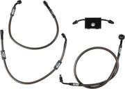Midnight Braided Brake Line Kit Softail