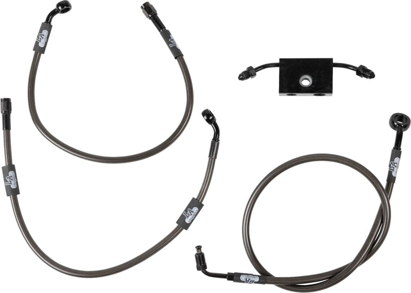 Midnight Braided Brake Line Kit Softail
