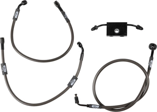 Midnight Braided Brake Line Kit Softail