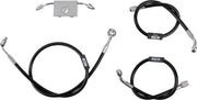 LA Choppers Black Braided Brake Line Kit 30,5 cm - 35,5 cm (12" - 14") 30.5 cm - 35.5 cm Front Ape Hanger Stainless Steel Vinyl