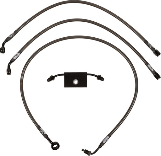 Midnight Braided Brake Line Kit Softail