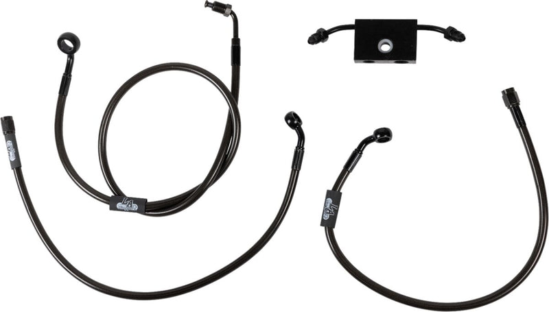 Midnight Braided Brake Line Kit Softail