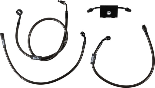Midnight Braided Brake Line Kit Softail