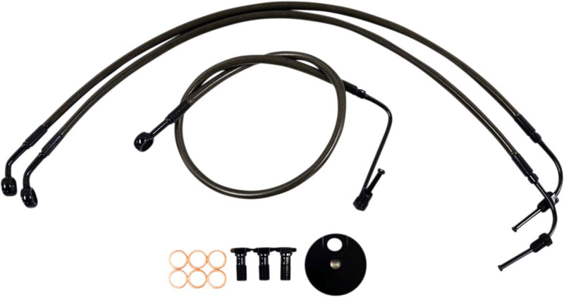 Midnight Braided Brake Line Kit Softail