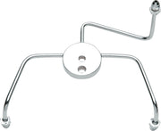 Drag Specialties Chrome Steel Front Brake Tee with Fittings for Dual-Disc Applications