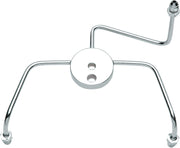Drag Specialties Chrome Steel Front Brake Tee with Fittings for Dual-Disc Applications