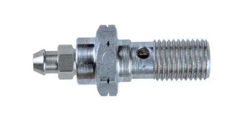 Goodridge Banjo Bolt with Bleed Nipple Chrome Bleeder Fitting Single Stainless Steel #992-31BNC