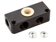 Rick's Motorcycles ABS Brake Line Distributor for 2014-2026 Harley-Davidson T-Block Anodised Black Front Junction Block Billet Aluminium #50-68836-15