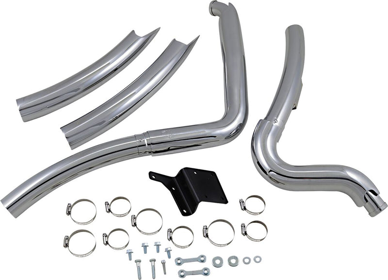 Vance & Hines Big Radius 2 Into 2 NON-PCX In Chrome For Harley-Davidson 1991-2005 Dyna Motorcycles