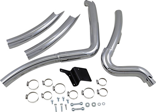 Vance & Hines Big Radius 2 Into 2 NON-PCX In Chrome For Harley-Davidson 1991-2005 Dyna Motorcycles