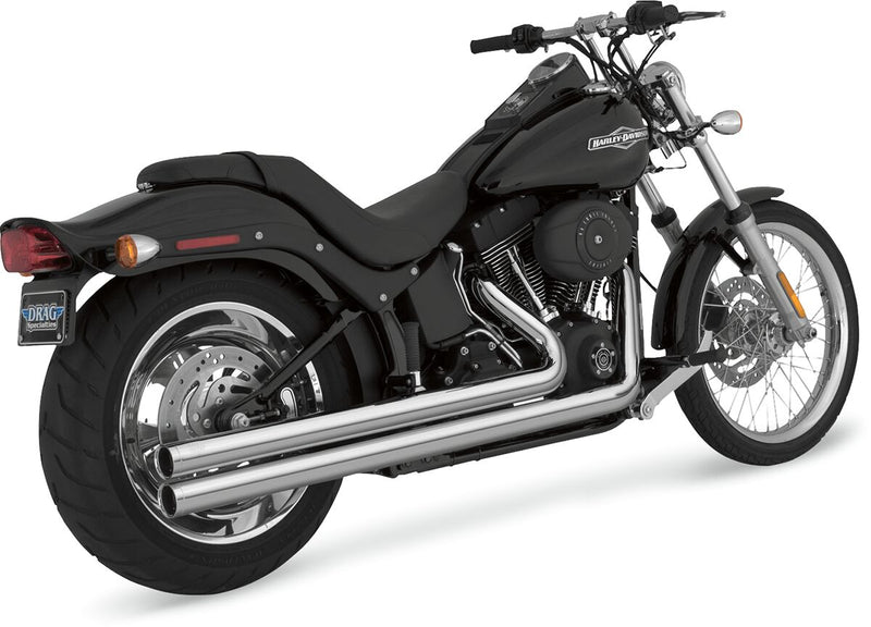 Vance & Hines Big Shots Long Exhaust Kit NON-PCX For Harley-Davidson 1986-2011 Softail Motorcycles Chrome