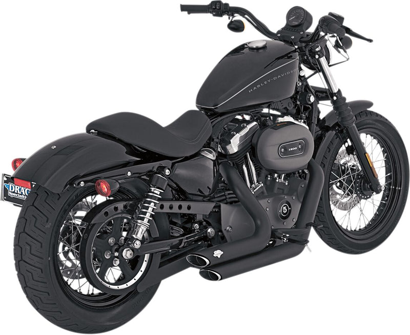 Vance & Hines Shortshots Staggered NON-PCX In Black For Harley-Davidson 2004-2013 Sportster Motorcycles #47219