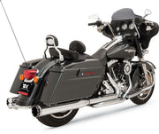 Khrome Werks Chrome Dominator 2:2 3-Stepped Header, 4.5" Mufflers W/Tracer Tips for 2009-2016 Harley-Davidson Touring Motorcycles