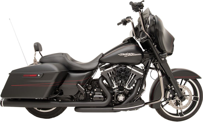 Khrome Werks Black Dominator 2:2 3-Stepped Header, 4.5" Mufflers W/Tracer Tips for 2009-2016 Harley-Davidson Touring Motorcycles